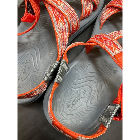 Chaco Womens Z/2 Classic Sport Sandals Red & Gray Adjustable Straps Size 7 - Picture 4 of 7